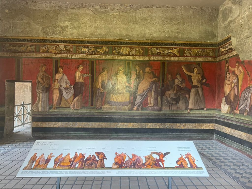 Preserved artwork found in the houses of Pompeii