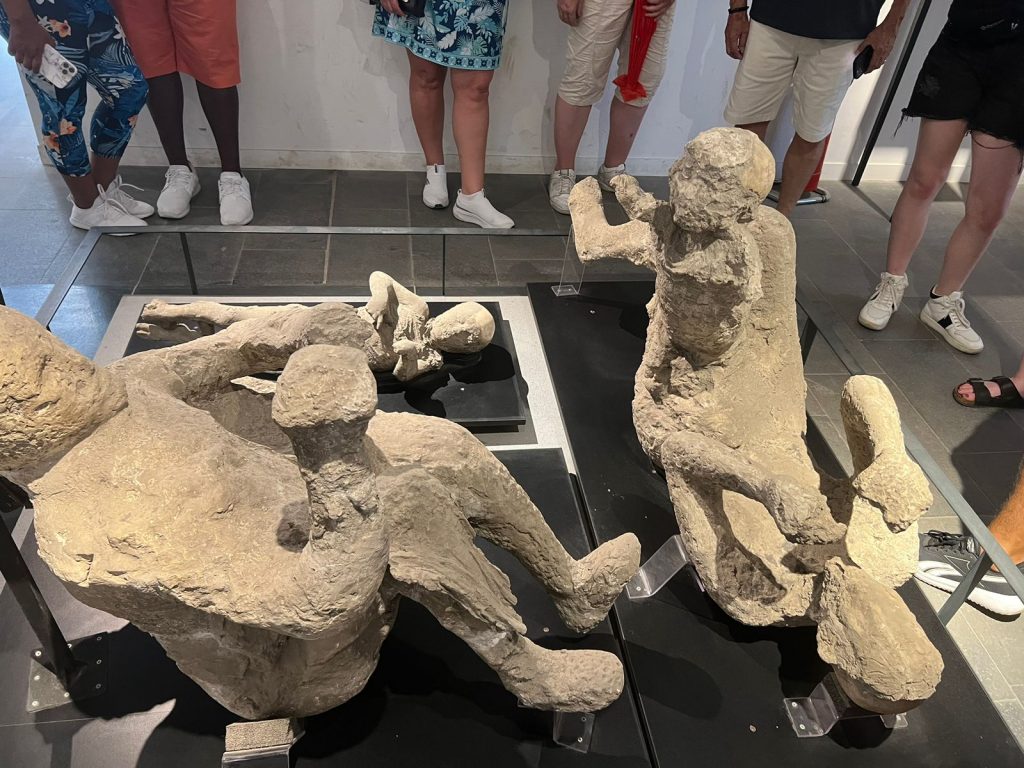 Petrified residents of Pompeii