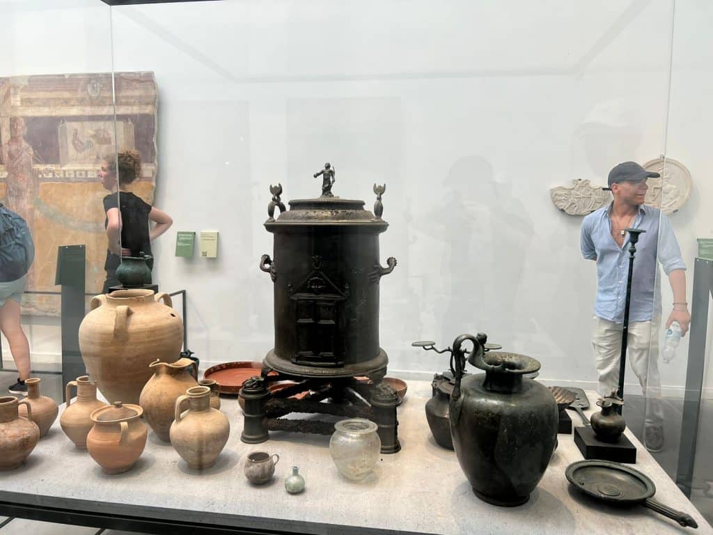 Artifacts uncovered during excavations