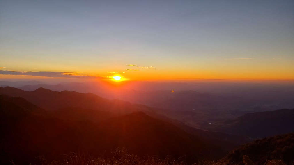 Sunset during the Half Traverse of Serra Fina, Brazil