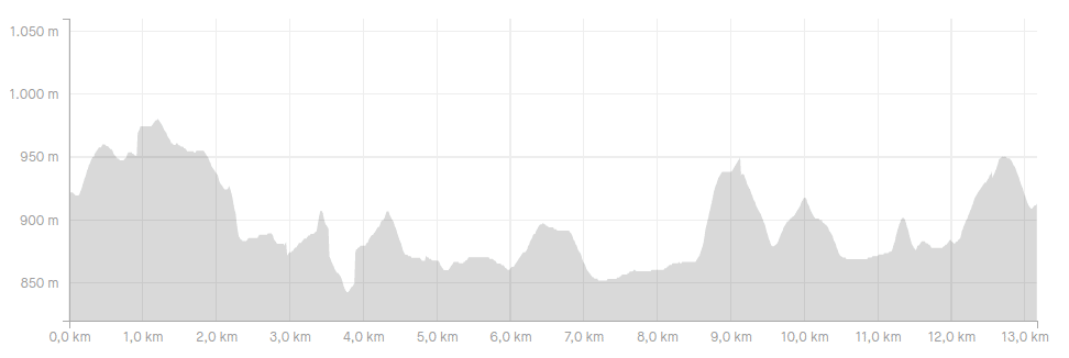 Elevation profile for the Cunha Move Trail