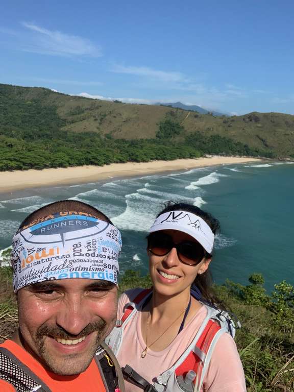 Bonete Beach seen from the trail, Ilhabela, Brazil