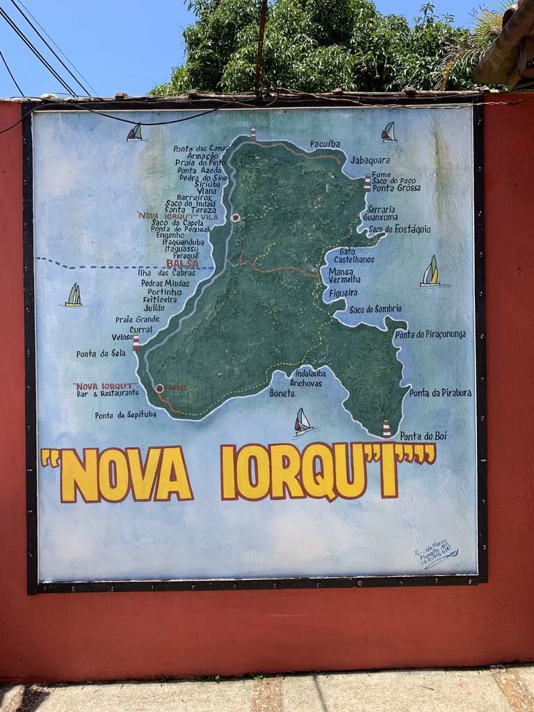 Map of Ilhabela at Nova Iorqu’i Bar and Restaurant