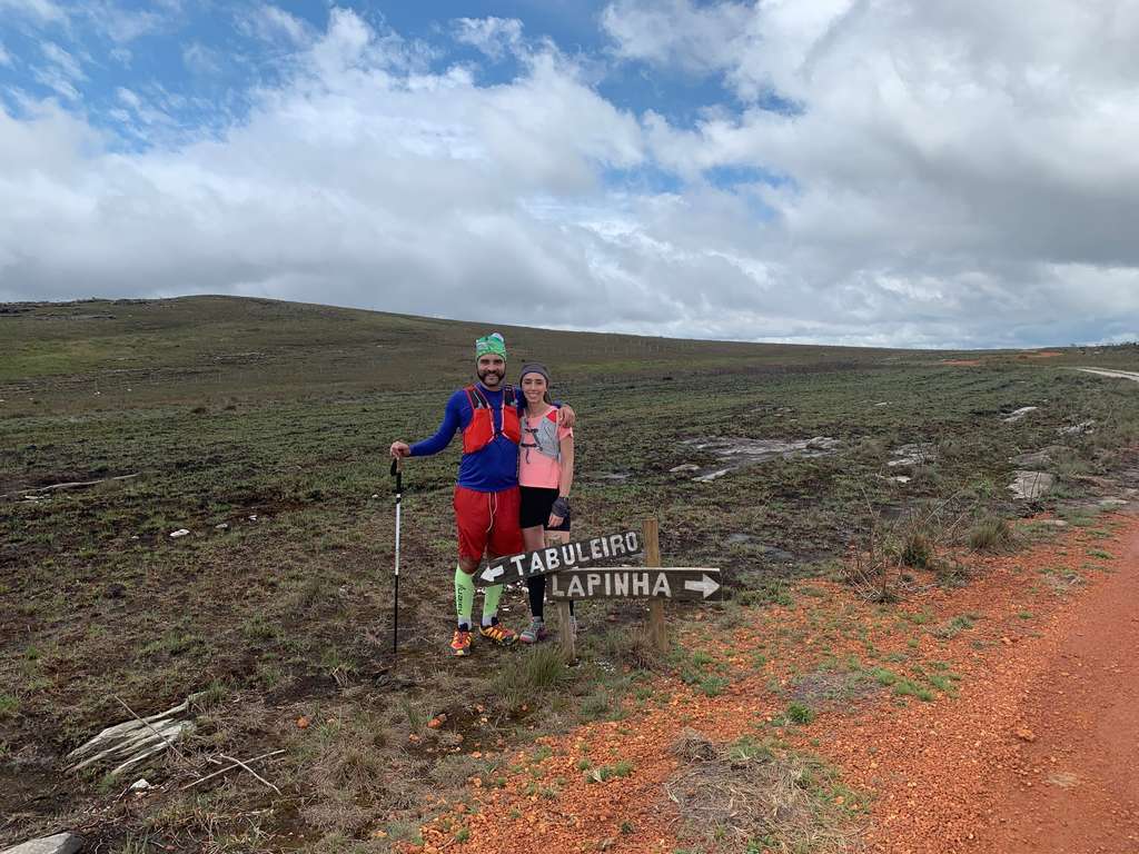 Trail markers along the traverse