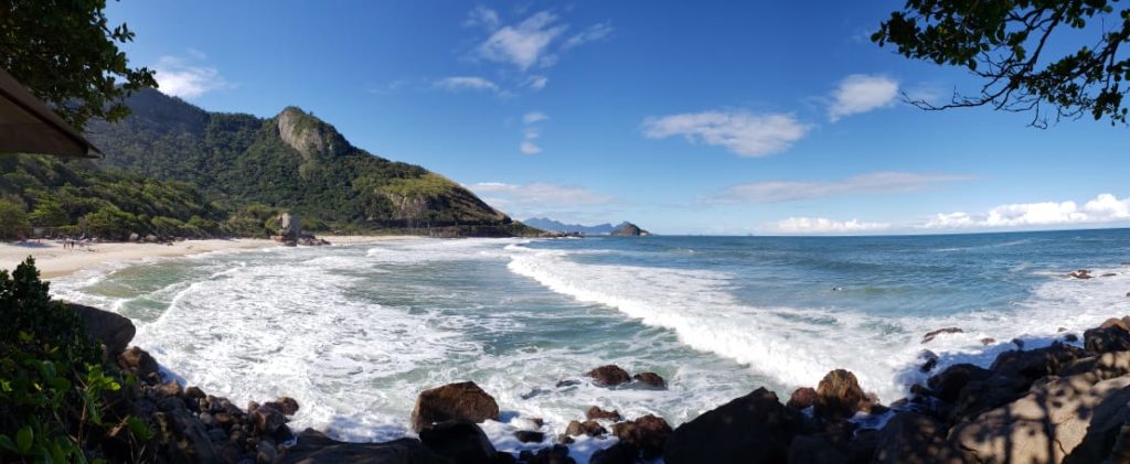 View from Praia da Prainha, one of the best views among our Rio de Janeiro restaurant picks
