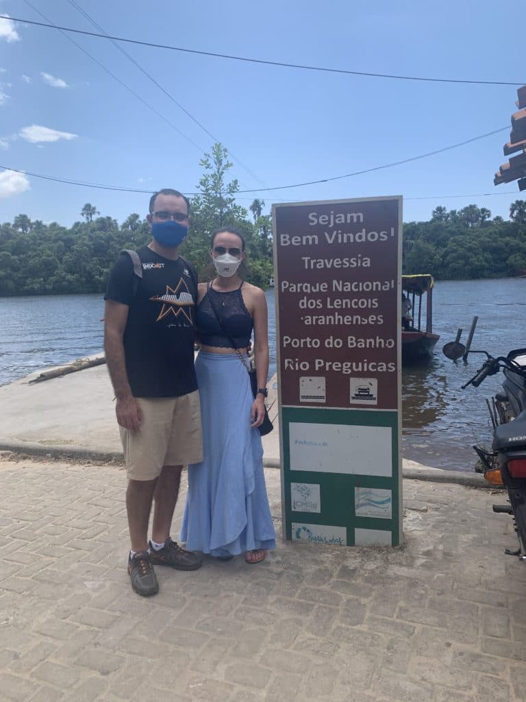 You have to take a ferry to cross into Atins
