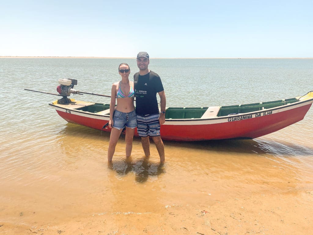 The boat we took to Ilha do Amor