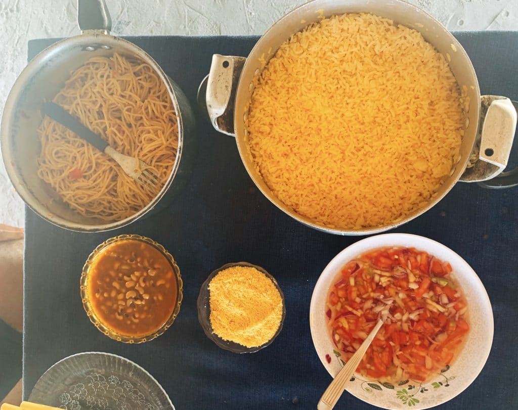 Sides served at lunch on Ilha do Amor