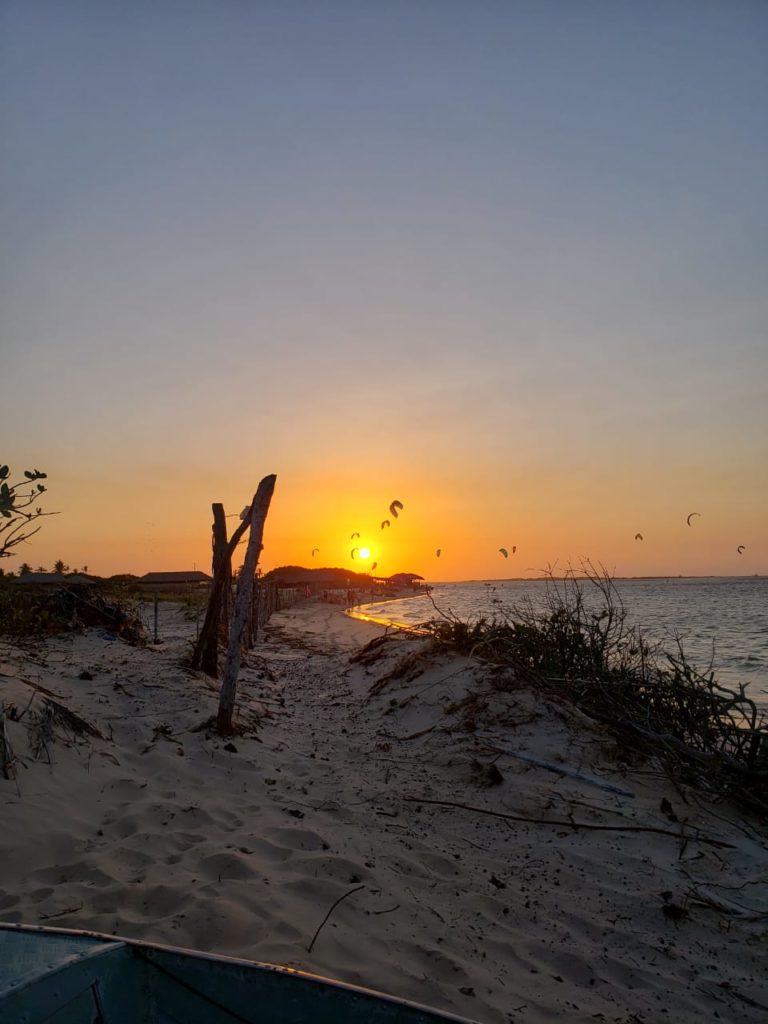 Sunset dinner at Cabana do Peixe, Atins, Brazil