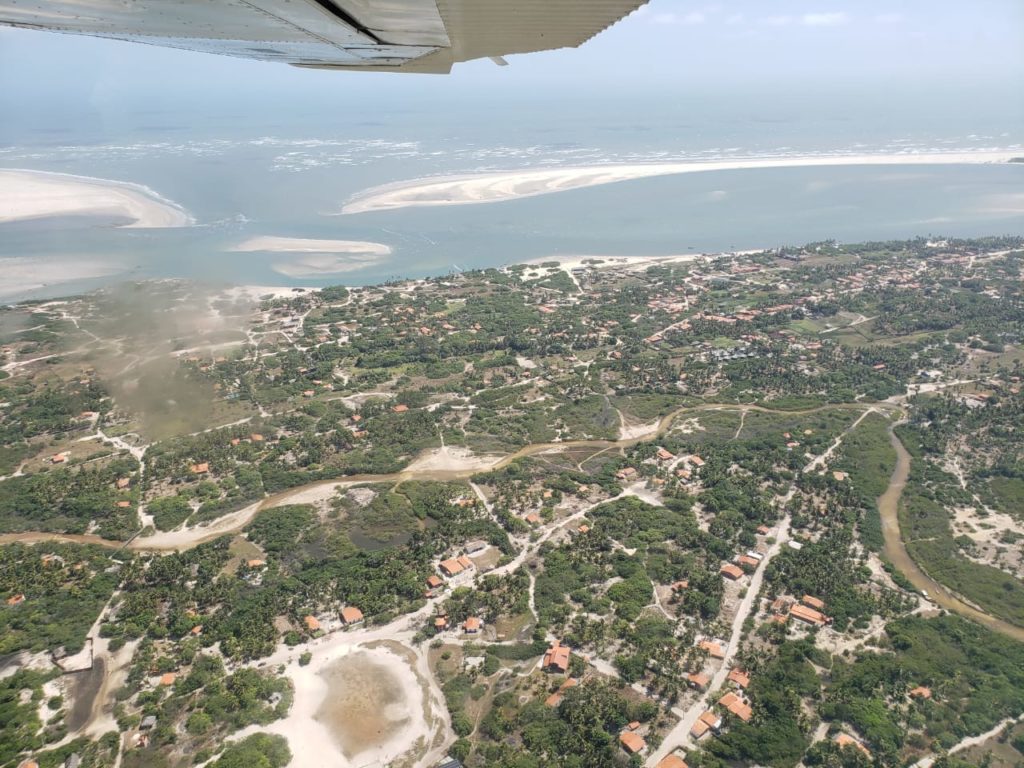 Aerial view of the village of Atins