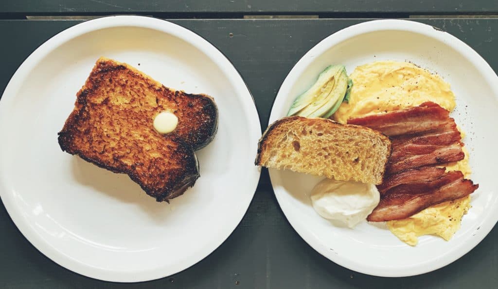 Avo Ovo Bacon and French Toast at Futuro Refeitório, São Paulo, Brazil