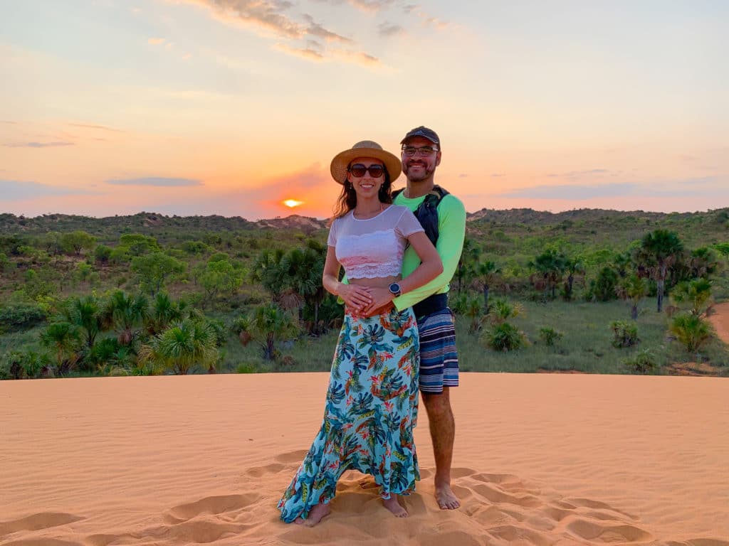 Sunset over the dunes of Jalapão, Tocantins, Brazil