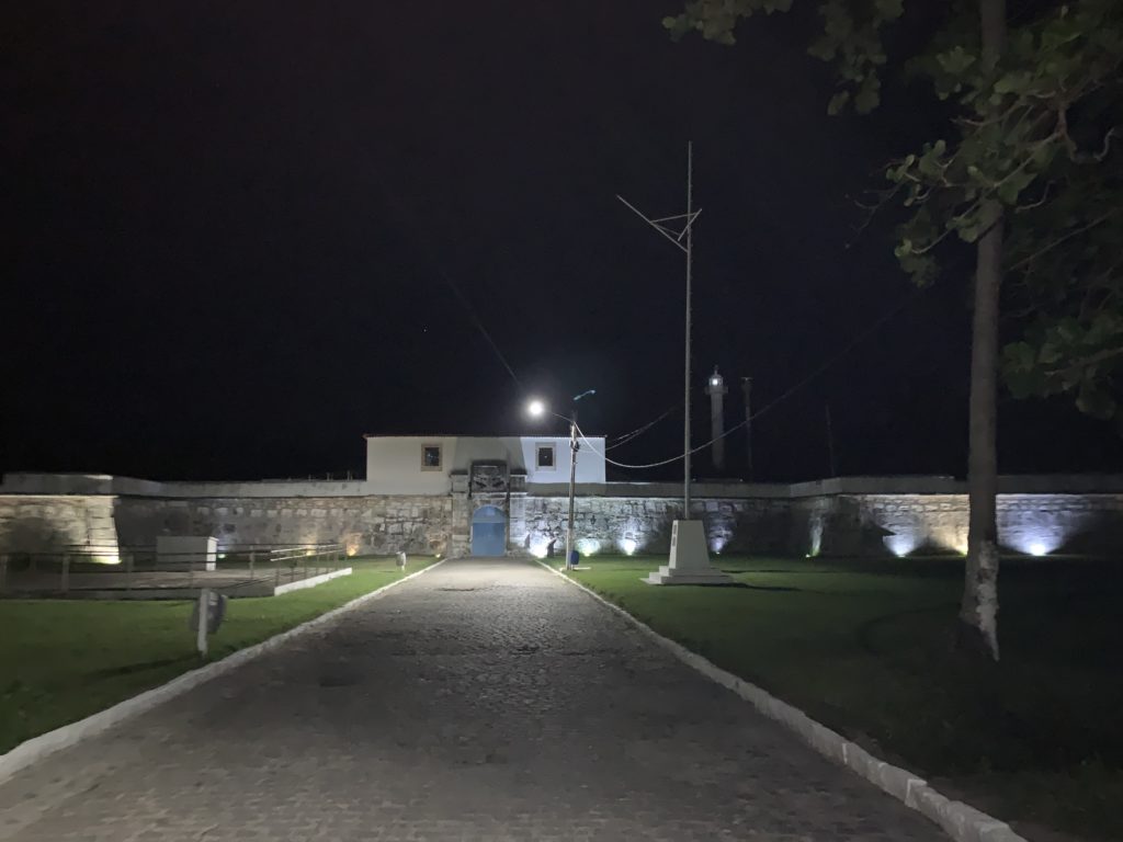 Forte Santo Inácio and the lighthouse in Tamandaré, Pernambuco, Brazil