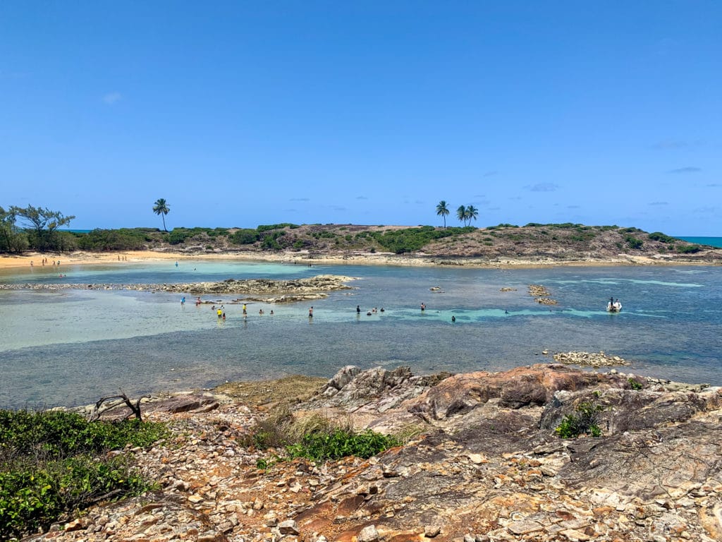 Natural pools at Ilha de Santo Aleixo, Pernambuco, Brazil