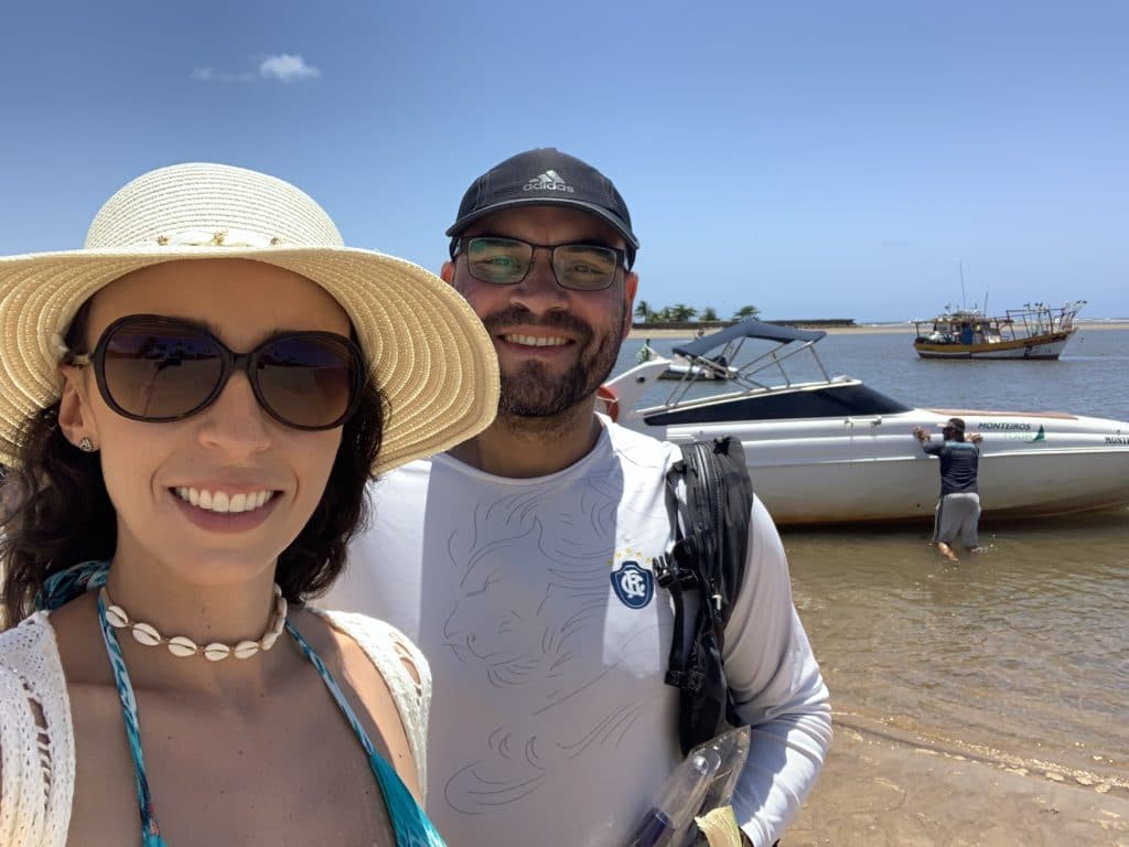 Our boat to Ilha de Santo Aleixo