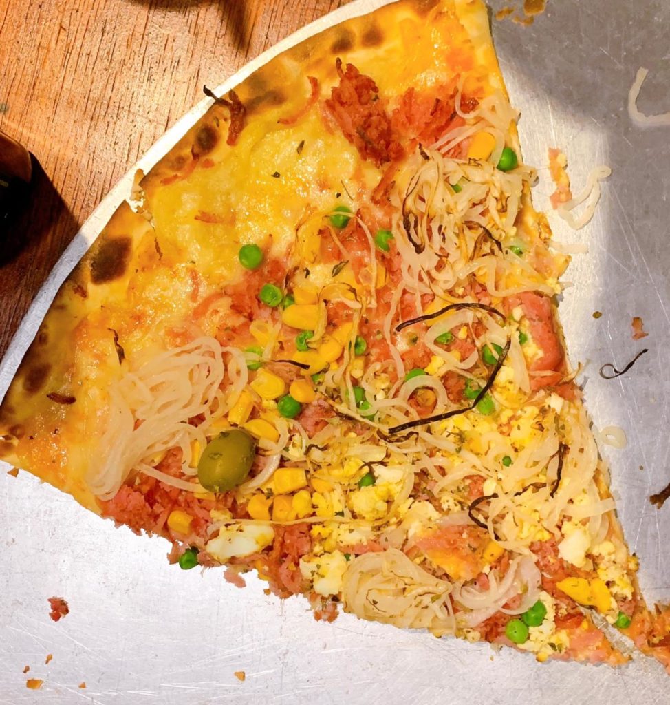 Pizza from the restaurant we wouldn’t recommend in Palmas