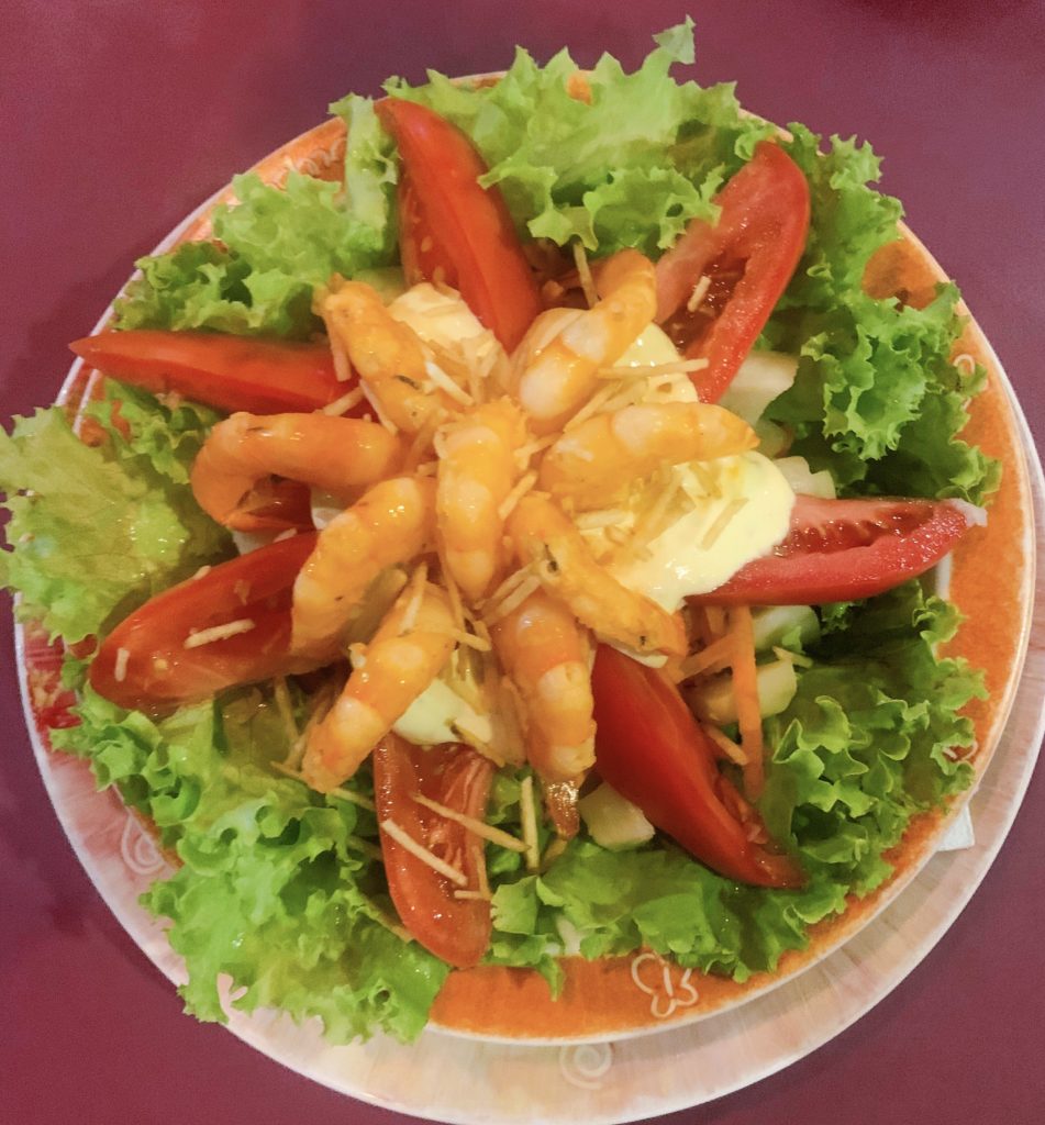 La Crêperie main course: shrimp salad