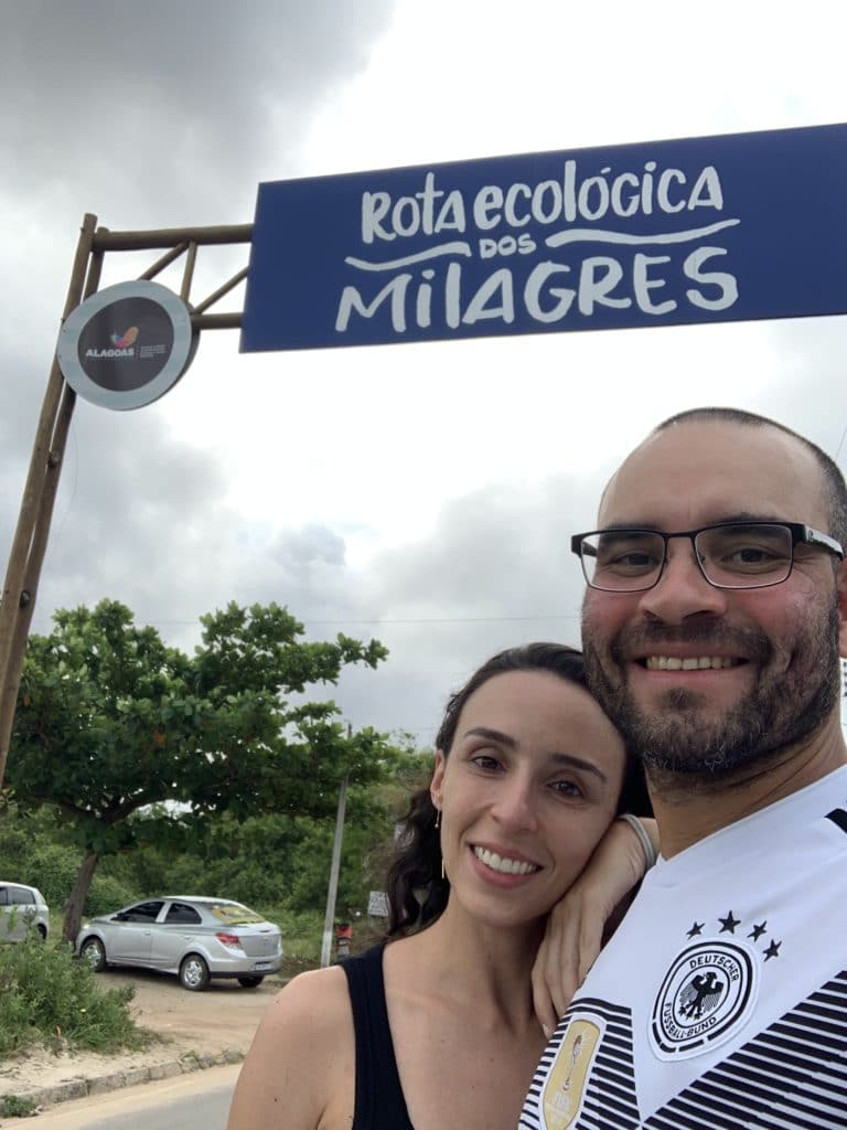 Taking the ferry on the Rota Ecológica dos Milagres, avoiding the main highway