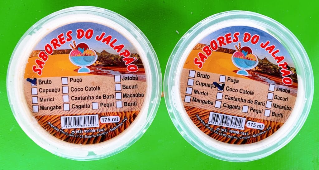 Ice cream made with local fruits