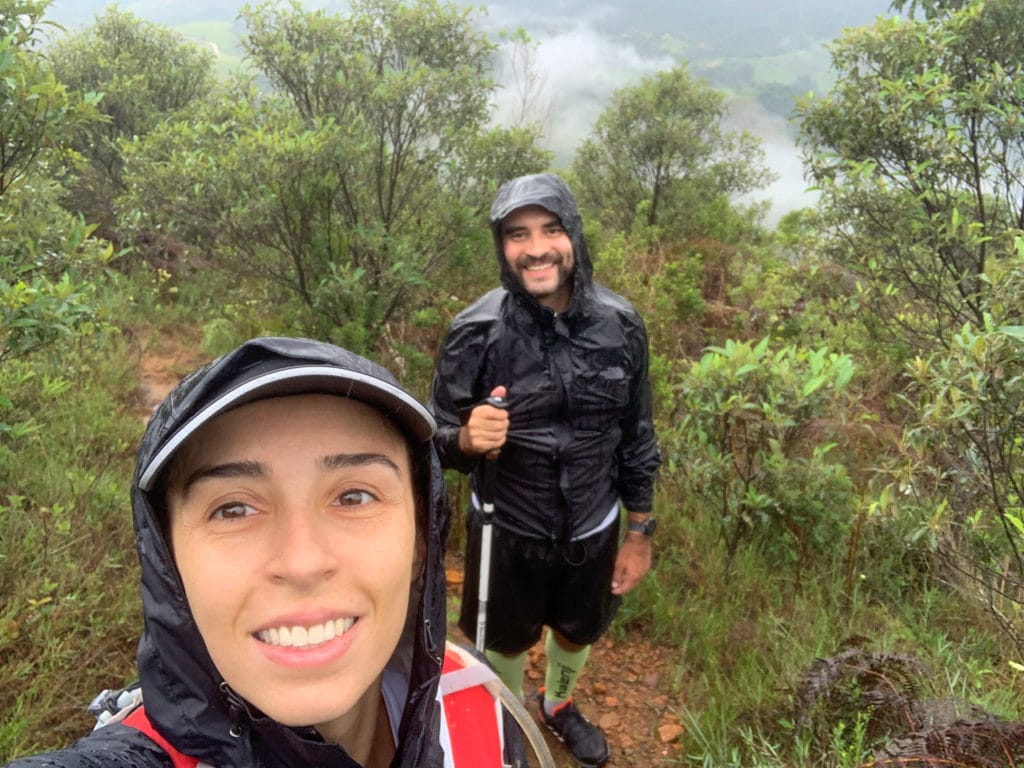 View along the trail in the rain, Serra do Papagaio State Park