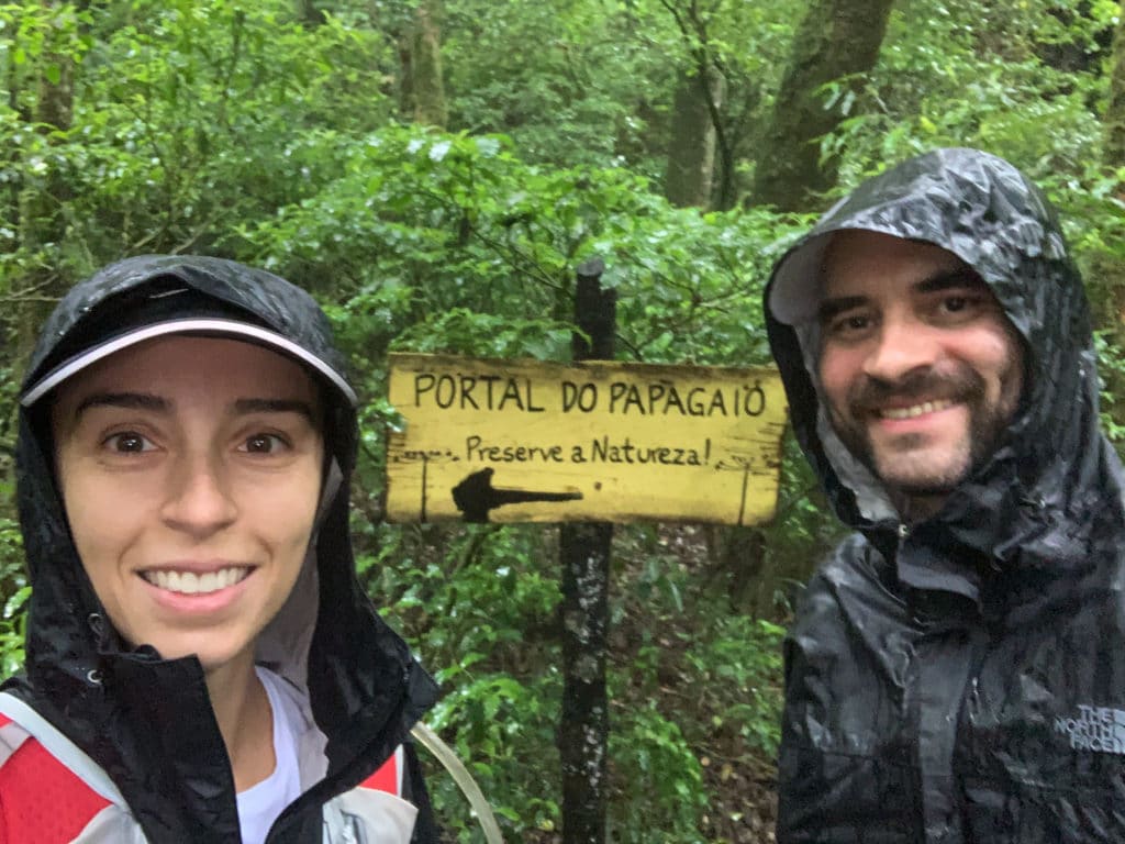 Signage at the Portal do Papagaio, in the park