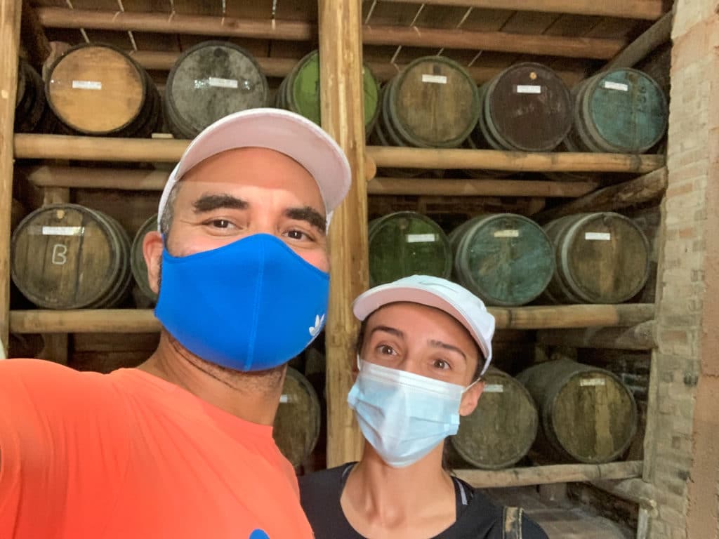 Aging barrels at Cachaça Tie, Aiuruoca