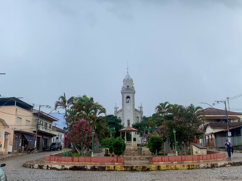 Downtown Aiuruoca, with its central square and shops