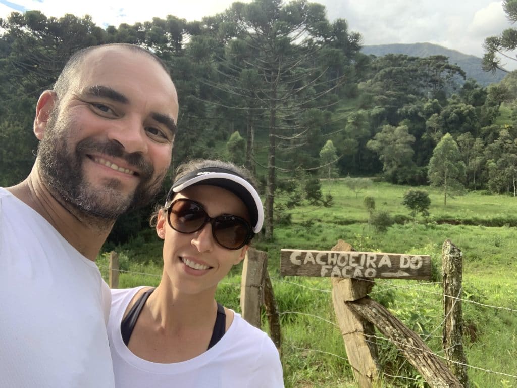 Sign marking the entrance to Cachoeira do Facão