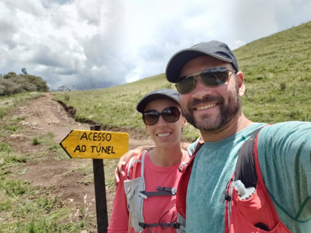 Sign marking the start of the Garrafão tunnel trail, Alagoa