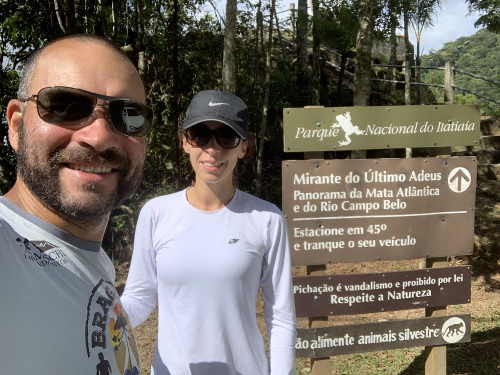 Signs marking Mirante do Último Adeus