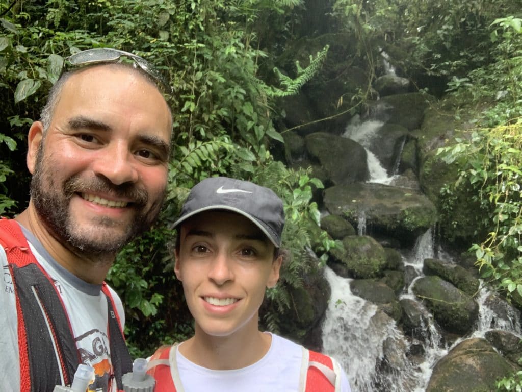 A waterfall along the trail, lower section of Itatiaia National Park
