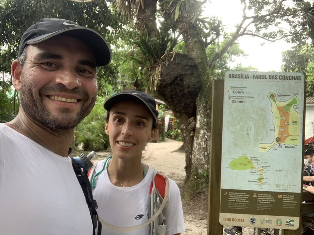 Sign marking the arrival at Praia de Brasília