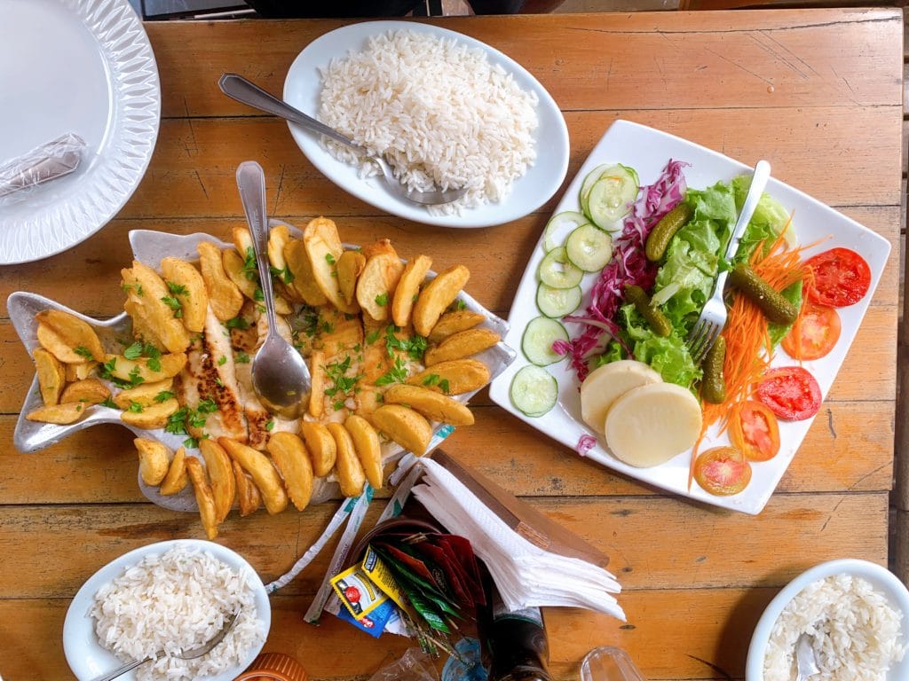 Tilapia in butter sauce, our delicious main course
