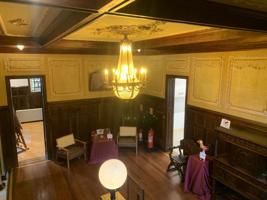 The restored historic mansion housing the library