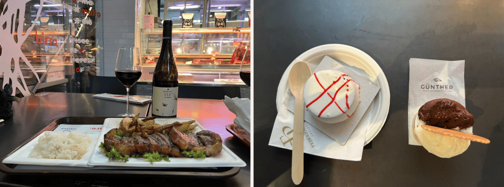 Our plate at Mercato Centrale