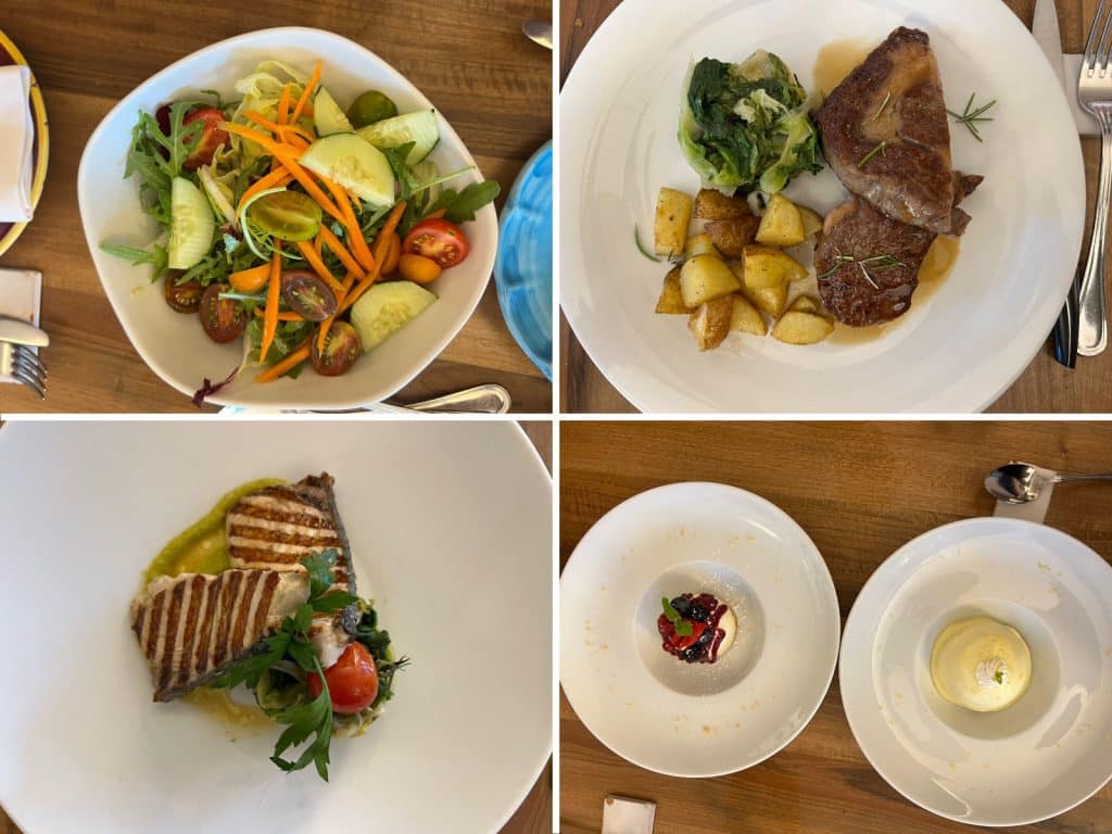 Main courses and desserts at Ristorante Da Vincenzo, Positano