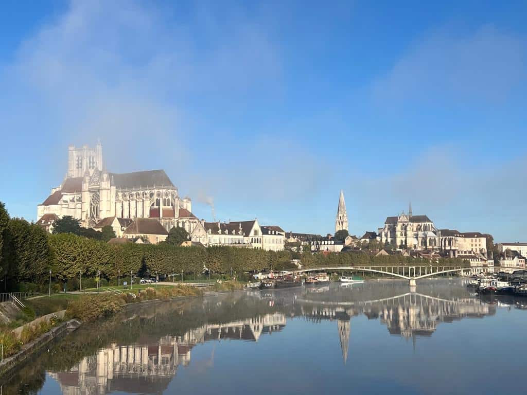 View of the town of Auxerre, Burgundy