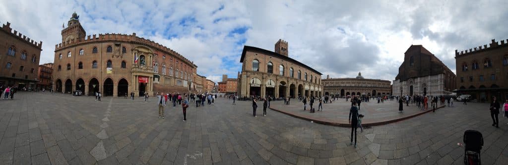 Panoramic view of downtown Bologna