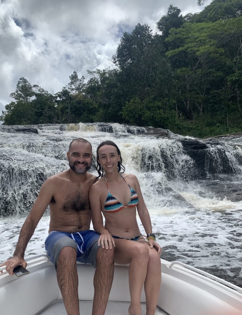 Cachoeira do Tremembé, in Maraú but off the peninsula, seen from below