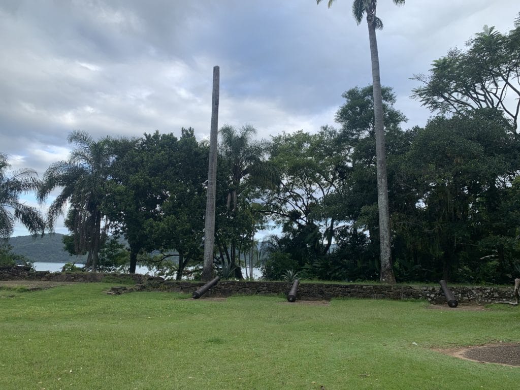 Cannons at the fort in Paraty