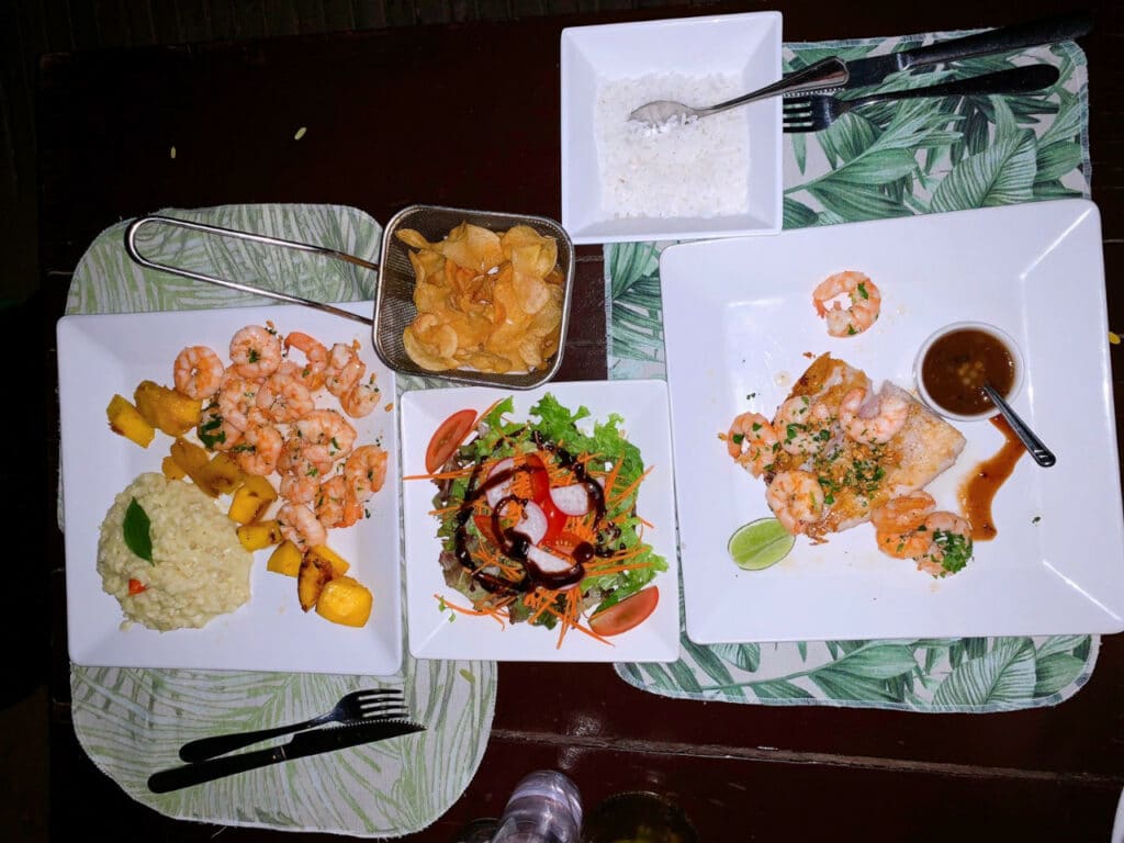 Main course at the restaurant