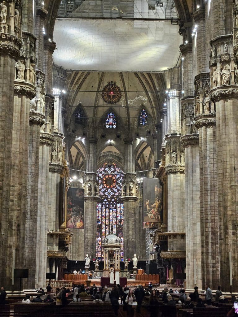 Interior view of the Duomo di Milano