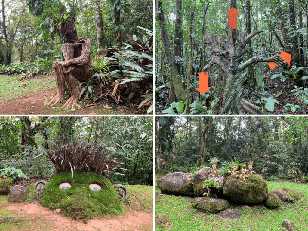 Statues at Ekôa Park, near Morretes, Paraná