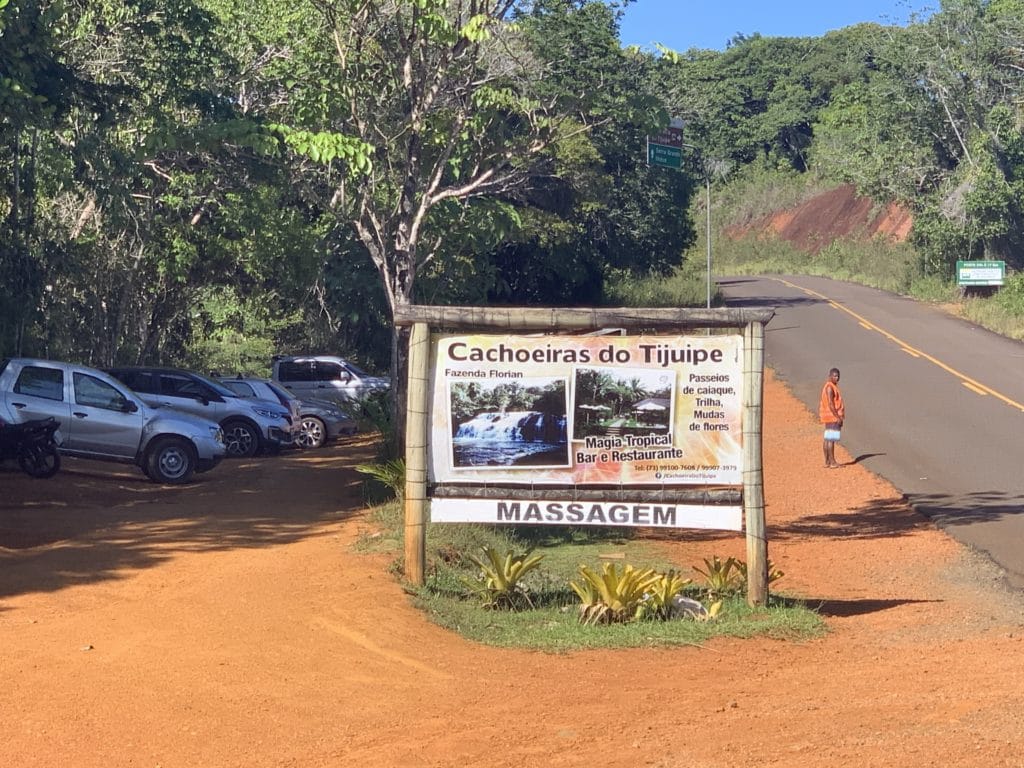 Parking lot at Cachoeira do Tijuipe, Itacaré
