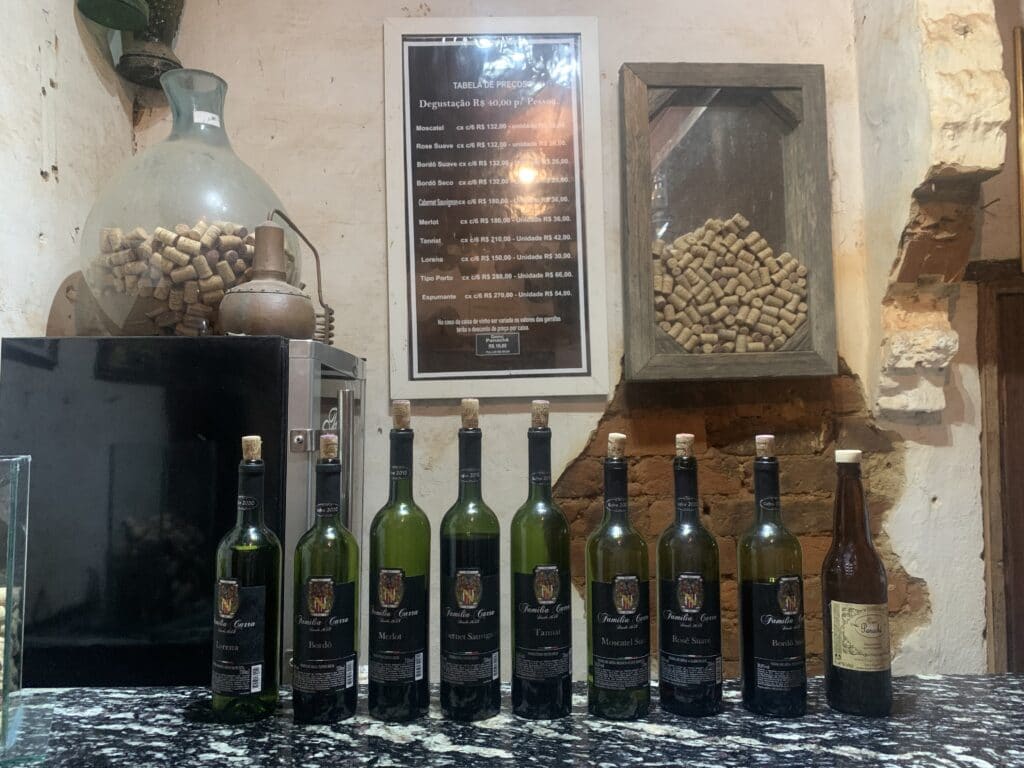 Família Carra, wines we tried