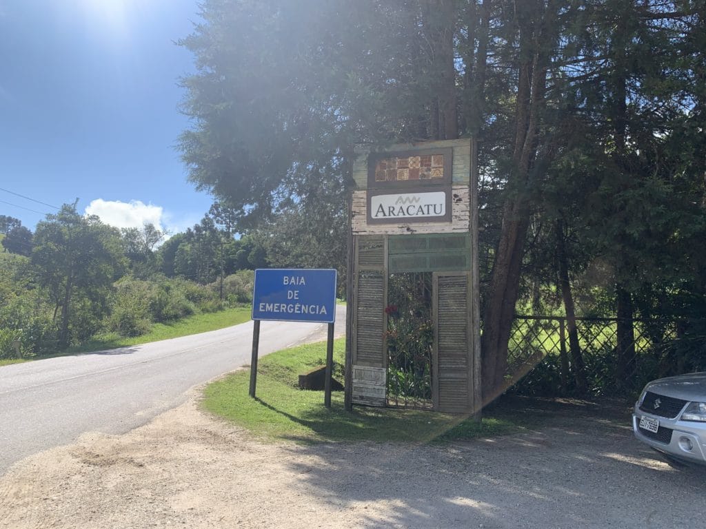 Entrance to Fazenda Aracatu in Cunha