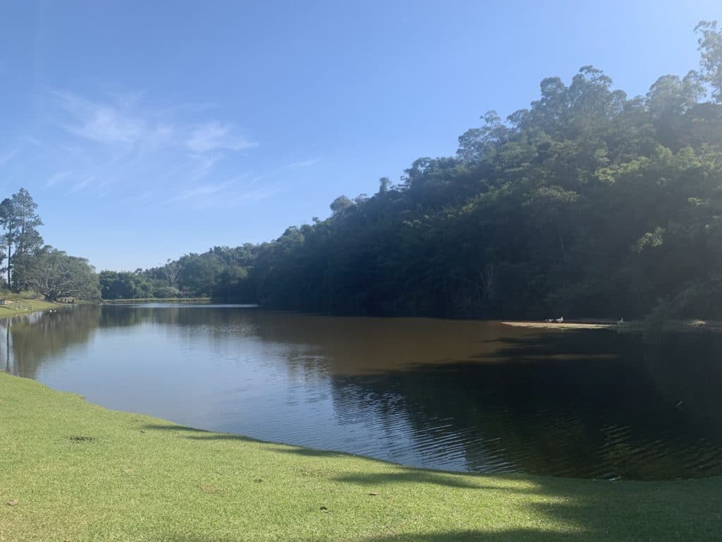 Lake at the farm’s entrance