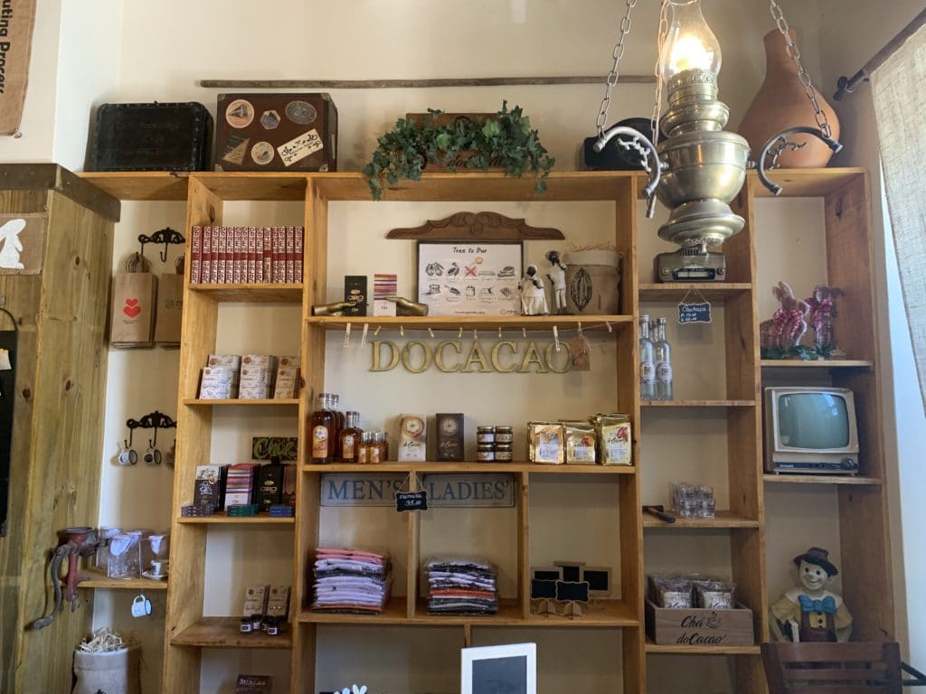Cacao shop at the entrance to Bataclan