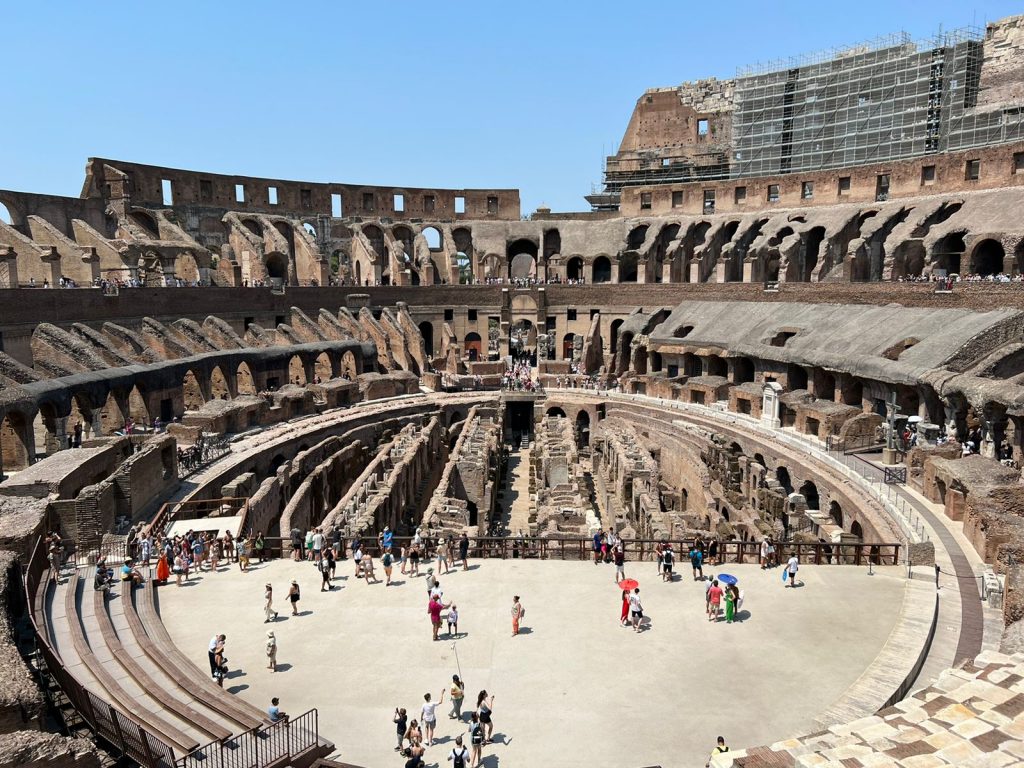 Restored interior section of the Colosseum