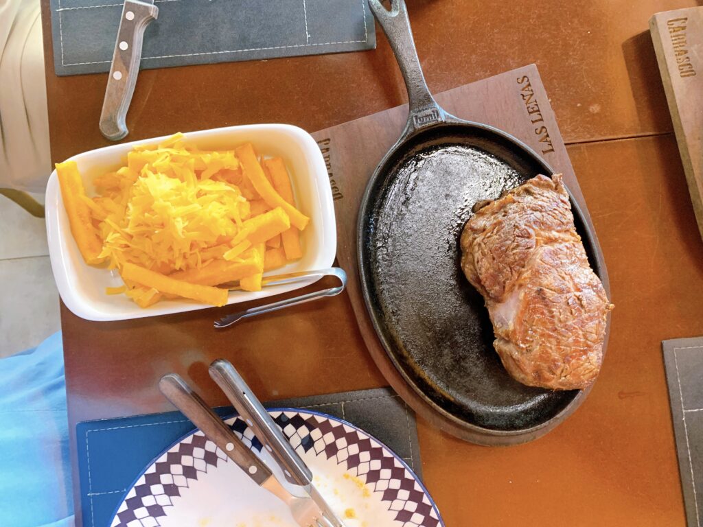 Main course at Las Leñas, Florianópolis